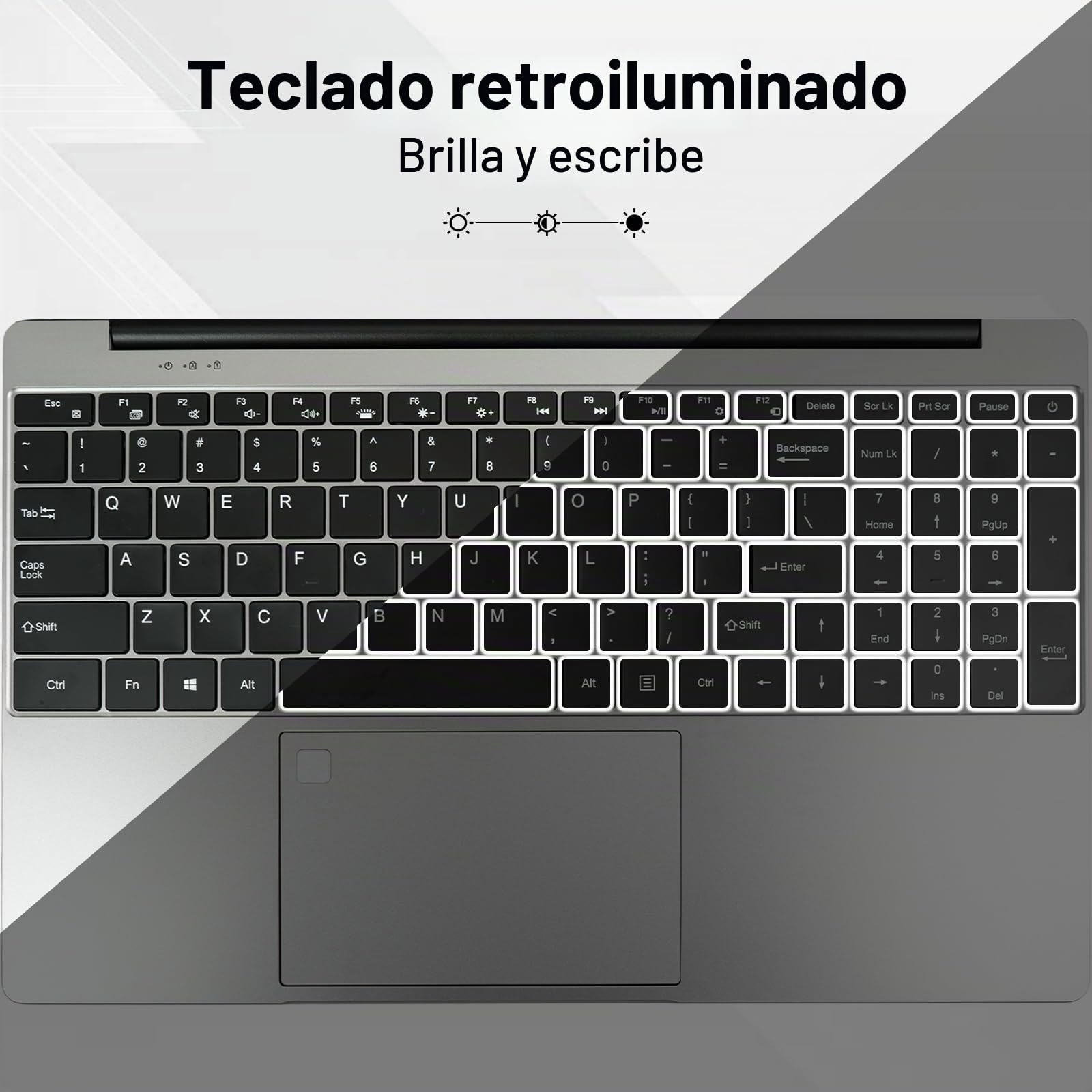 Ordenador Portátil 15,6 Pulgadas, Core i5 6200U 3,4 GHz Win11 8GB 256GB SSD Expansión 1TB, 5G WiFi 1920x1080 FHD, BT5.0 HDMl USB 3.0 Portatil con Teclado Español Membrana retroiluminado de tamaño-Gris