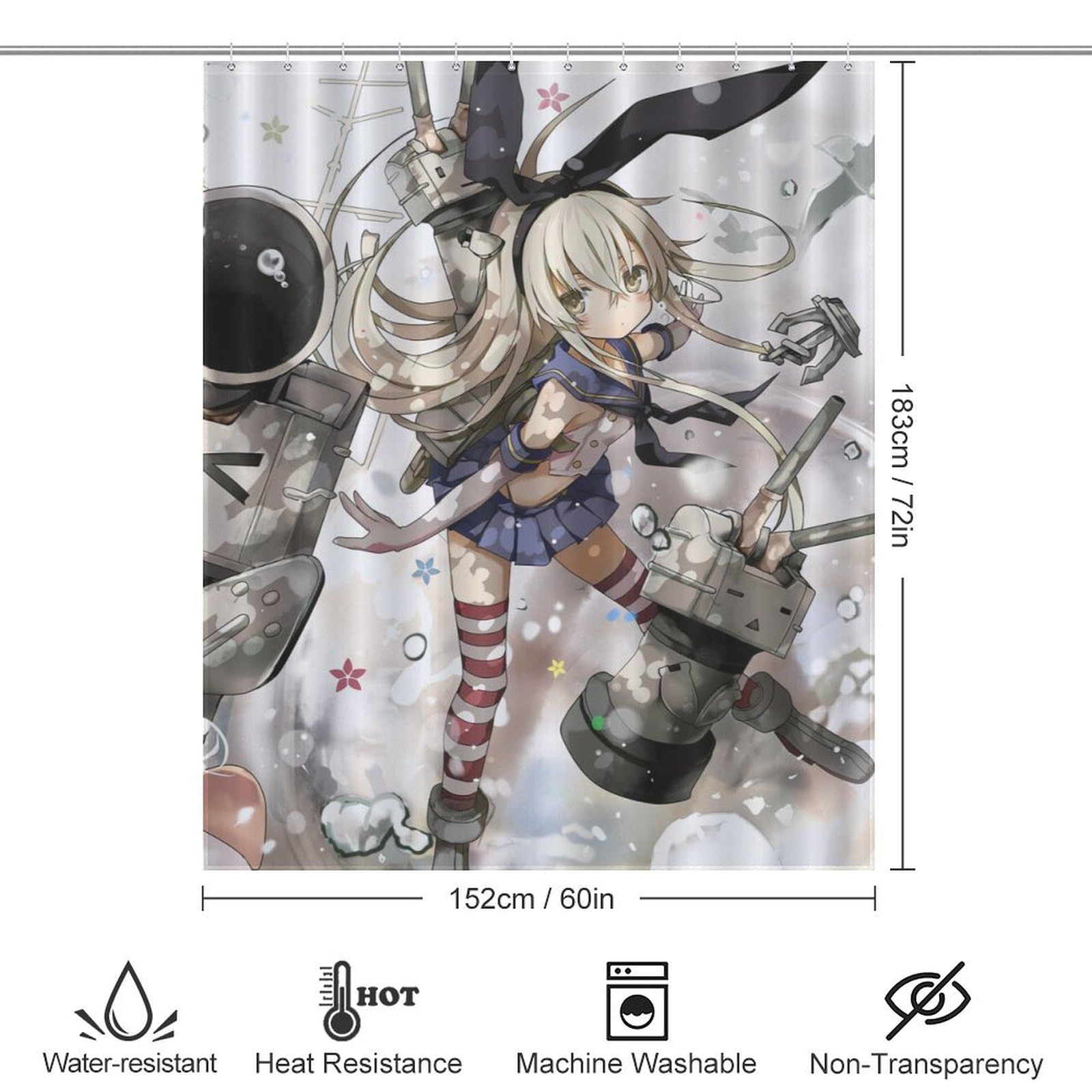 艦隊これくしょん カーテン 伊168 タッセル付き｜ゲーム・おもちゃ・グッズ