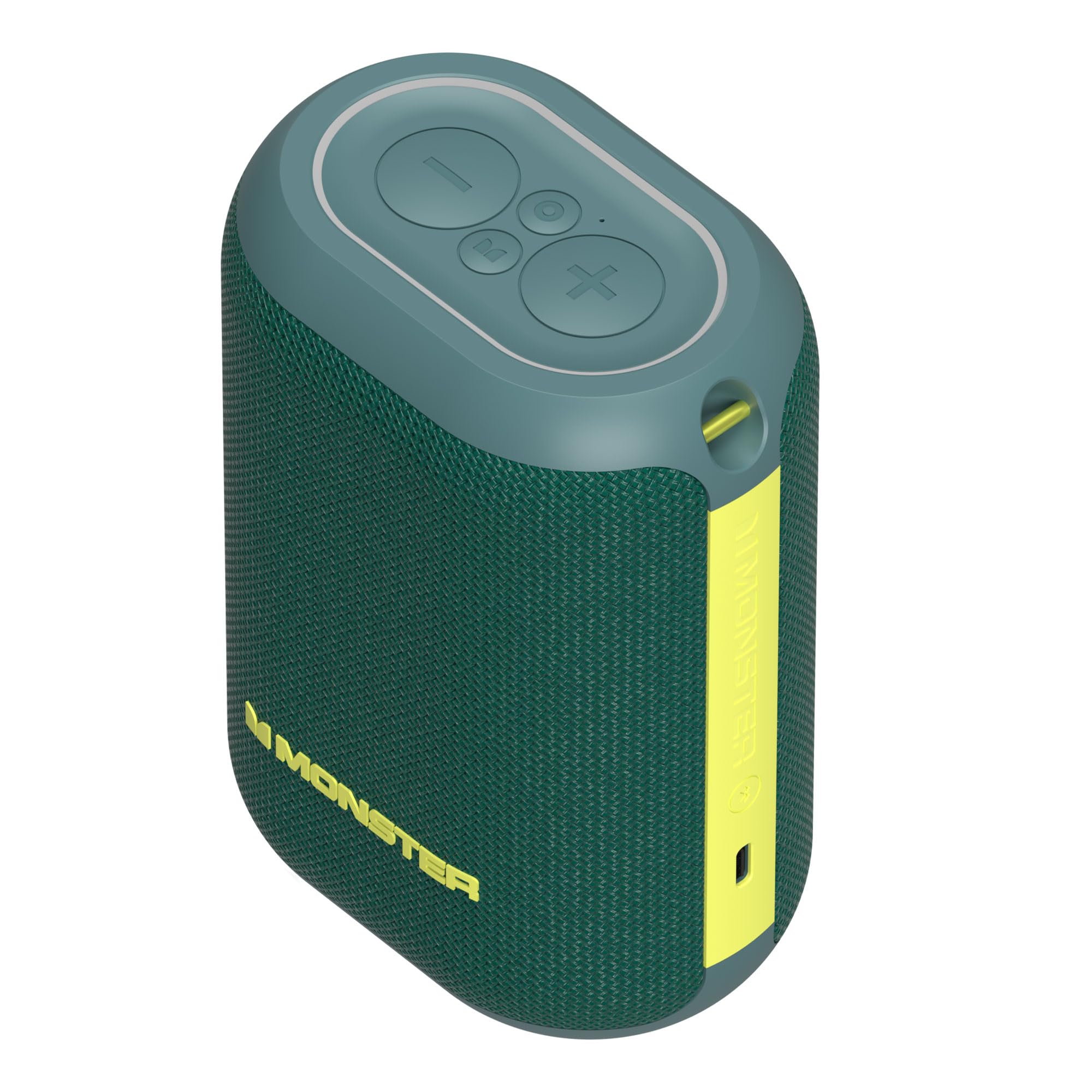 Monster DNA One Portable Bluetooth Speaker, Loud Portable Speaker with 360 Bass Sound and 10W Qi Certified Wireless Charging Pad, IP67 Waterproof- for Travel, Indoor and Outdoor Use