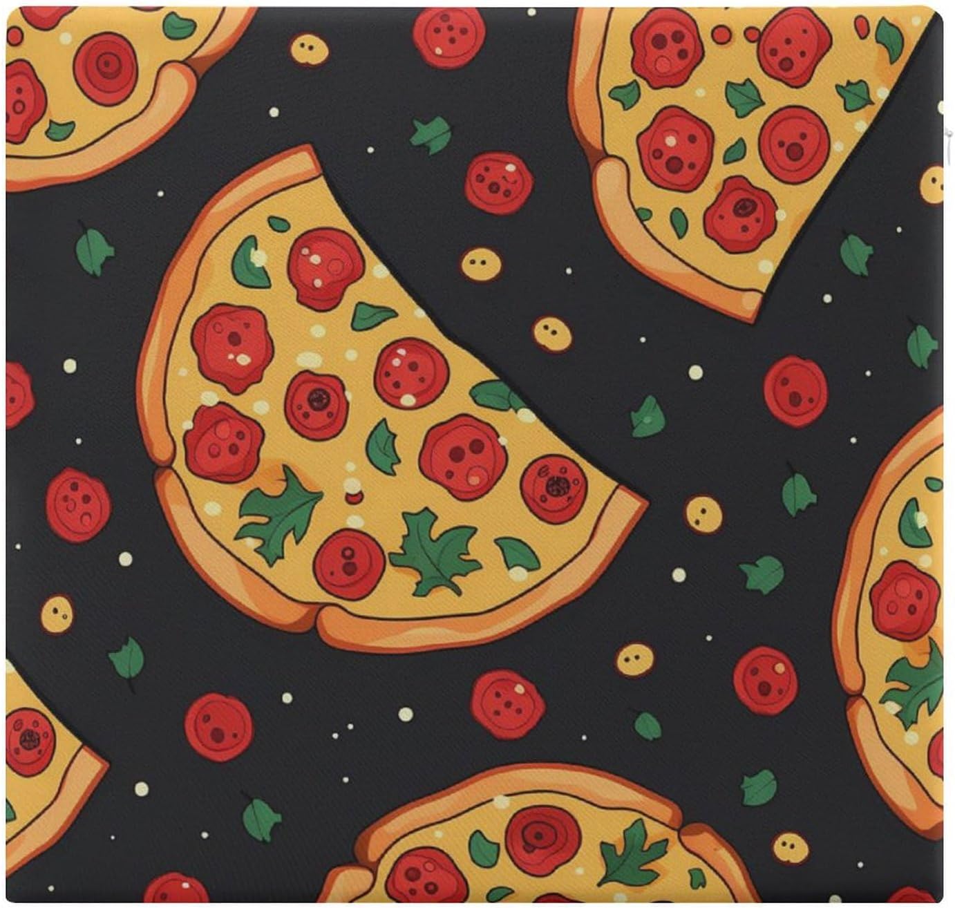 Food Pizza Floor Pillow Meditation Yoga Cushion Square Chair Cushion Pillows Seating for Adults