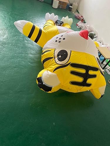 Miniatura 4 de Suave inflable amarillo tigre, línea de lavandería para adultos, colgante encantador grande de la cometa del espectáculo