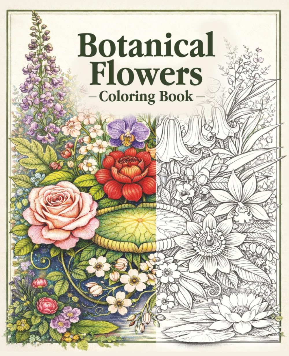 Botanical Flowers - Coloring Book