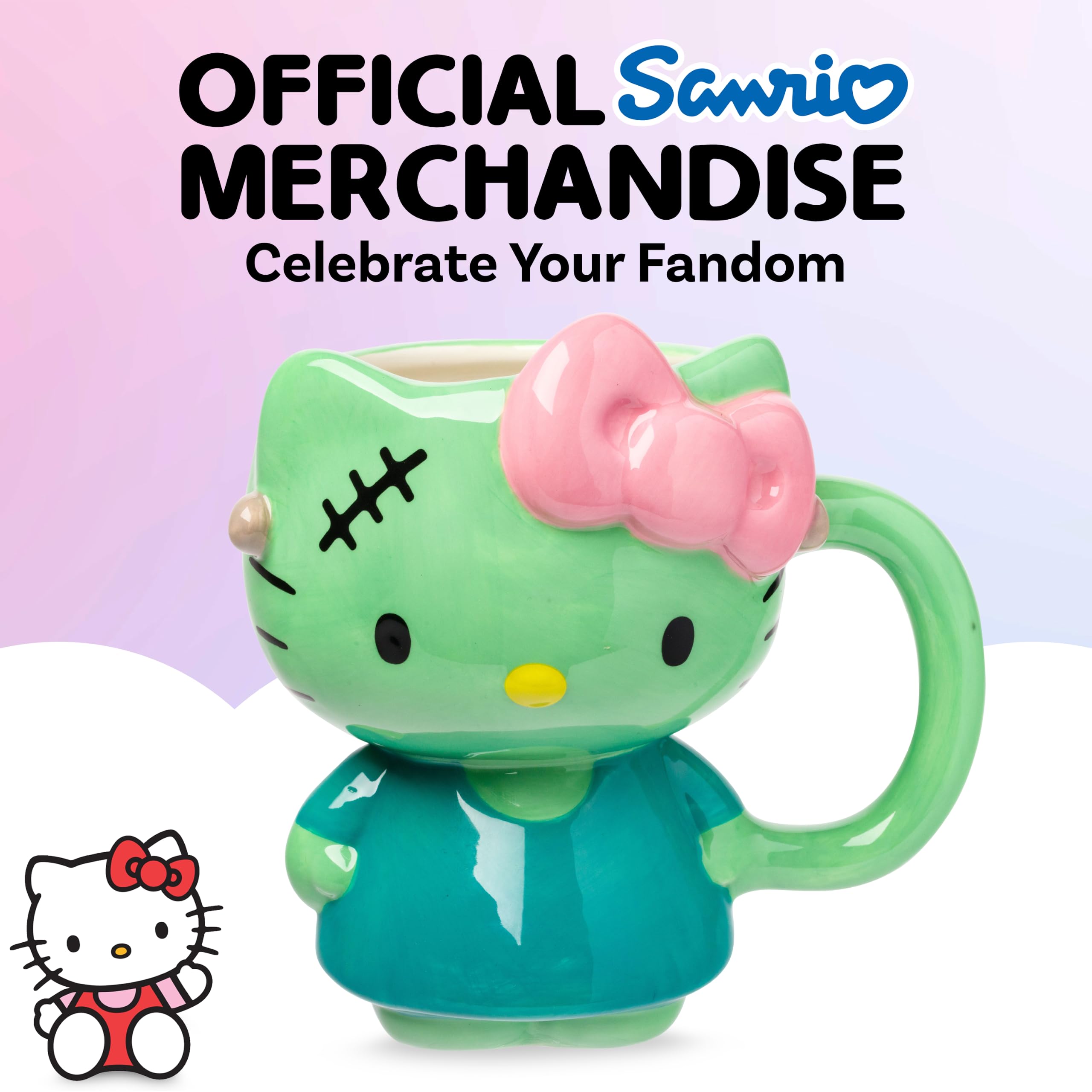 Amazon.com | Silver Buffalo Sanrio Hello Kitty Frankenstein Look