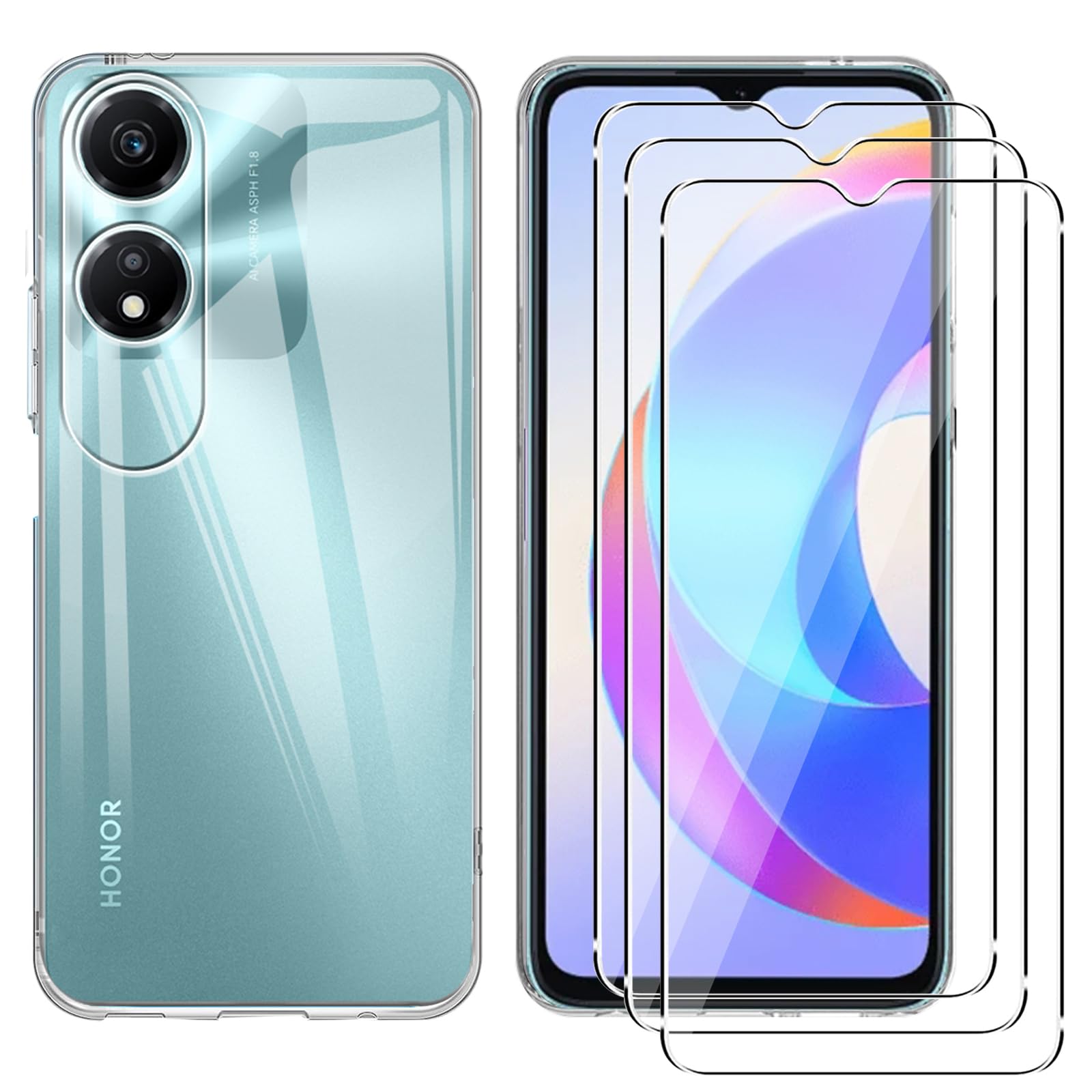 MEMELOKA Cover Per Honor X5 Plus Con Vetro Temperato, Custodia