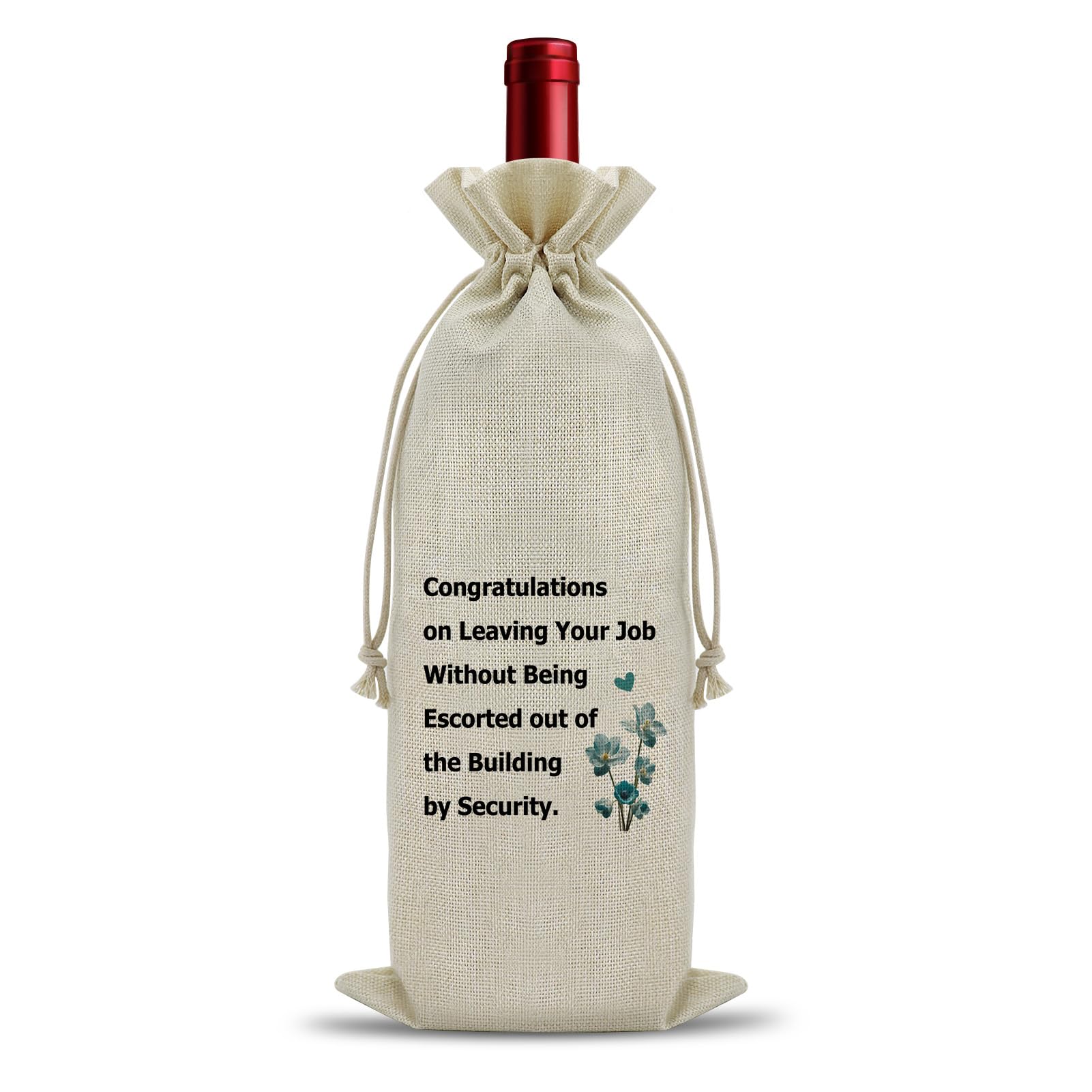 Funny Leaving Gifts for Colleagues Wine Bag Leaving Job Gifts for Colleagues New Job Gift Farewell Gift for Coworker Boss Friends Employee Going Away Present Bottle Wine Bag Congratulations Present