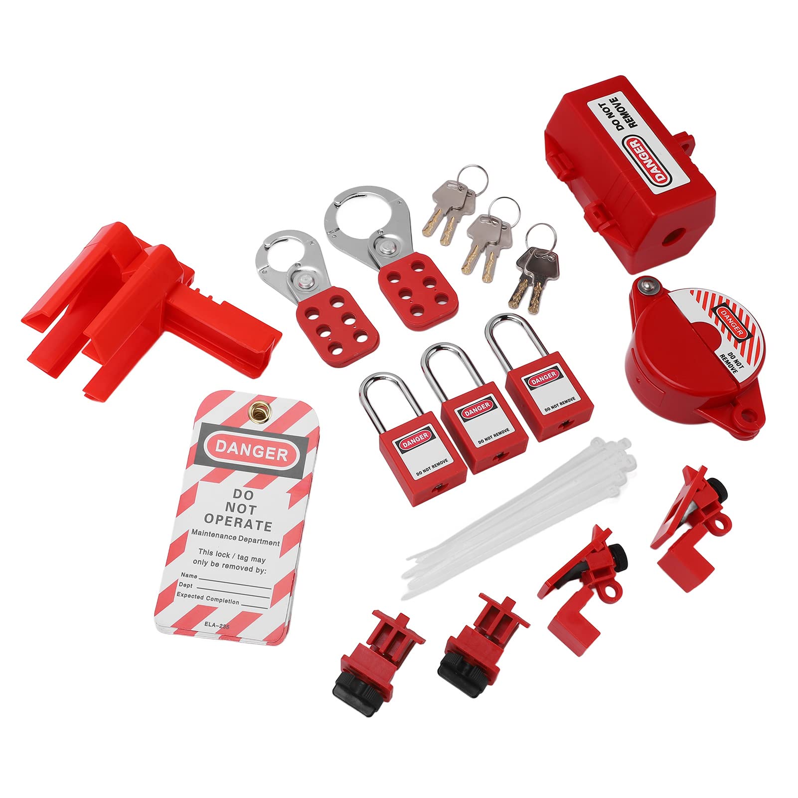 Kit de Etiquetado de Bloqueo Eléctrico Duradero Completo con Bloqueos de Disyuntor para Seguridad en Industrias de Energía Eléctrica y Química