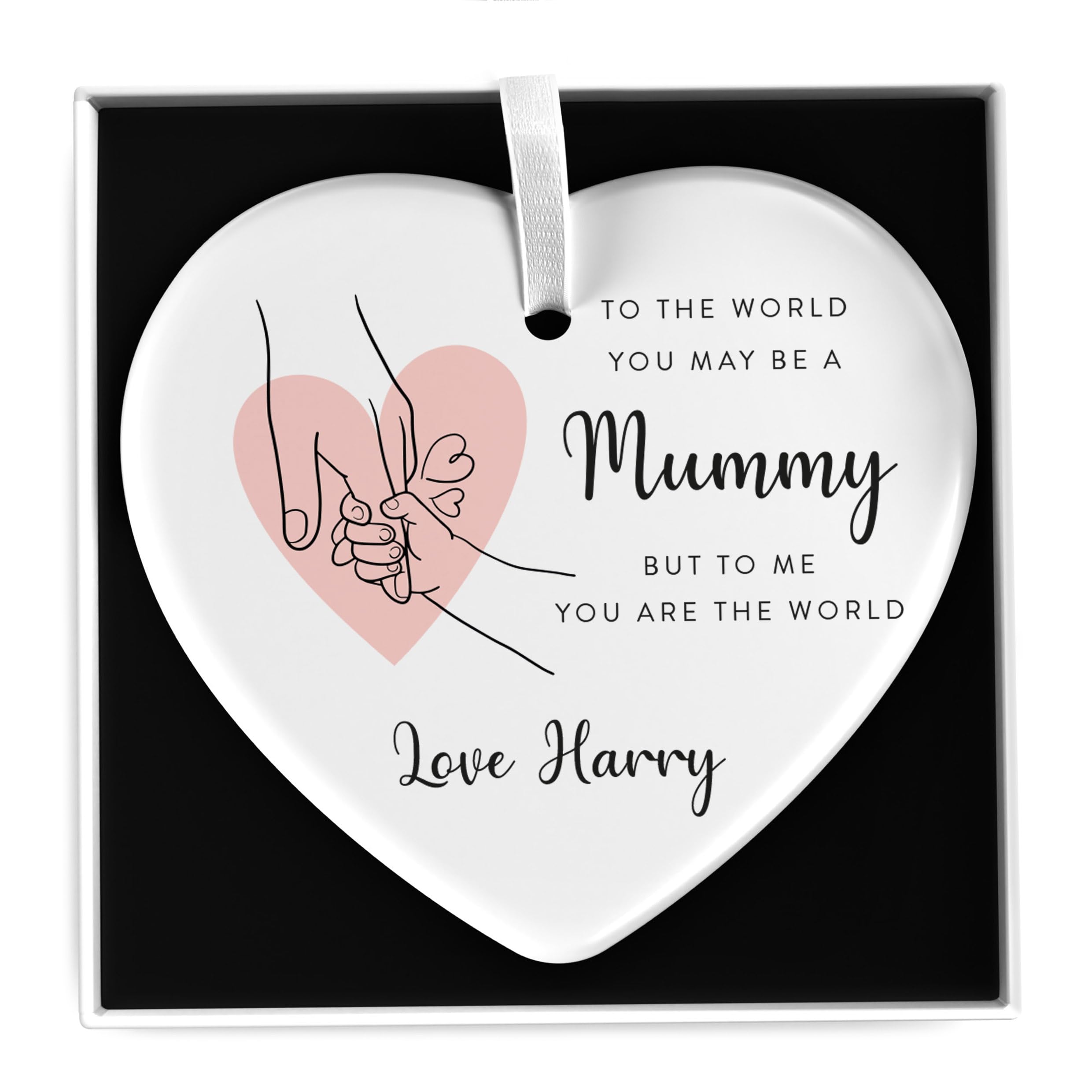 Beecreative Personalised First Mothers Day Gifts - Mummy Gift from Son – First Time Mum Keepsake, Mother and Son Child Birthday Present, With Gift Box