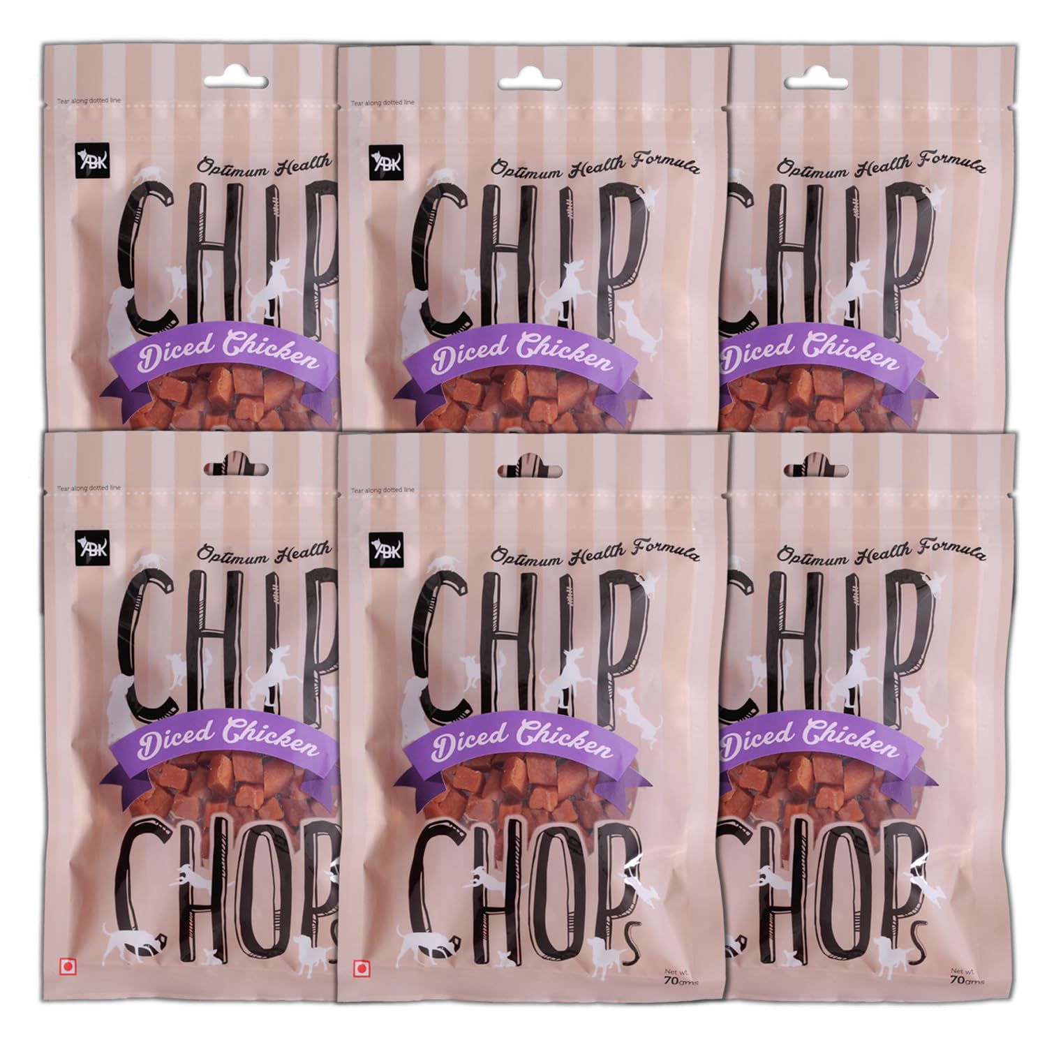 Chip Chops Dog Treat Diced Chicken, Optimum Health Formula, Highly Nutritional & Digestible, Suitable for All Dog Breeds, Easy to Digest, No Artificial Flavors Added, (Pack of 6) - 420g (B00O1Y6EBK) Amazon Price History, Amazon Price Tracker
