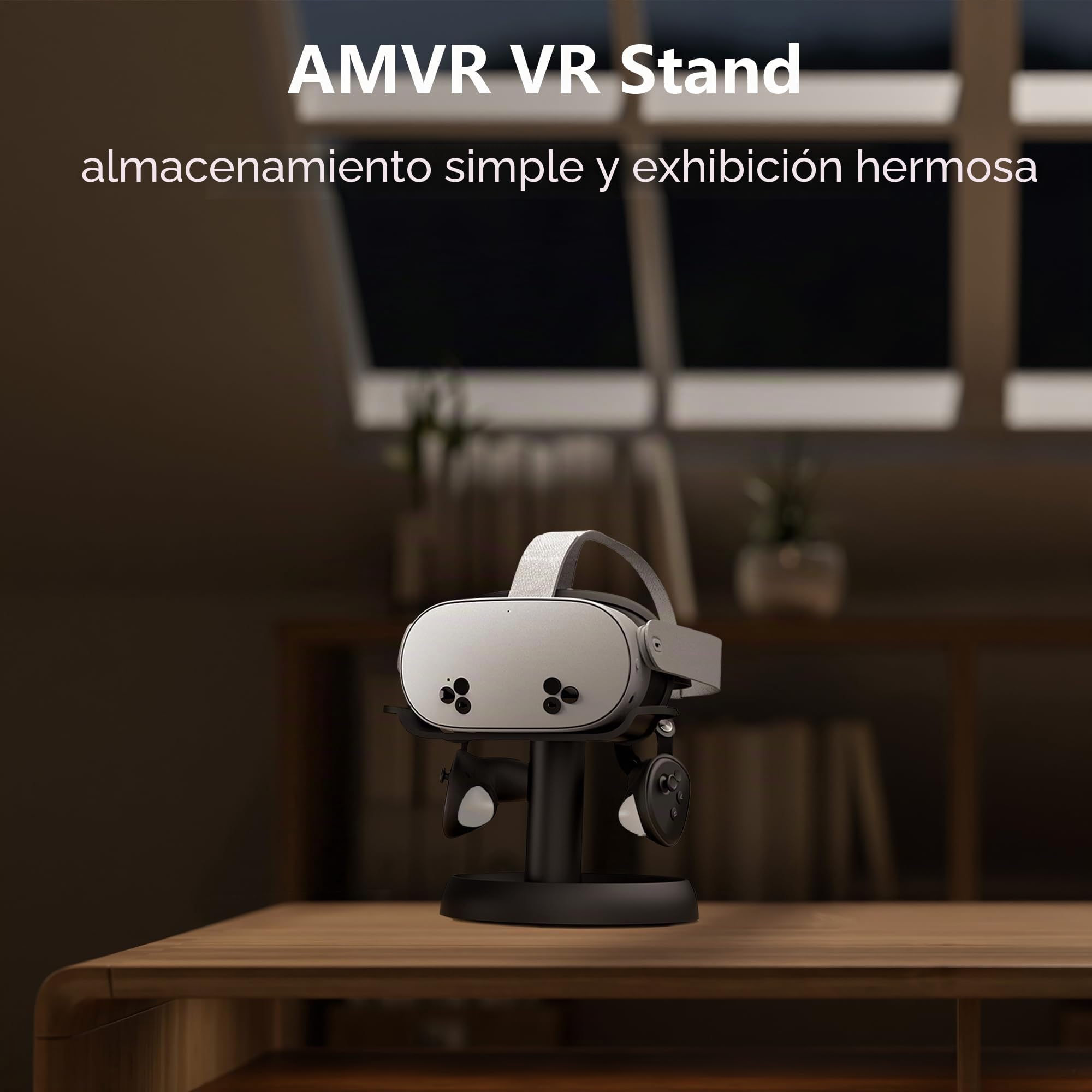AMVR Soporte de Realidad Virtual, Accesorios de Compatible con Q3s, Q3, Auriculares Quest Pro, Meta Quest, para Quest 2, Pico 4,Rift o Rift S y Controladores táctiles