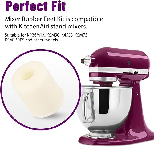 Miniatura 2 de Pies de goma para mezclador compatibles con las patas de batidora KitchenAid, almohadillas para pies de mezclador, piezas de repuesto de patas de