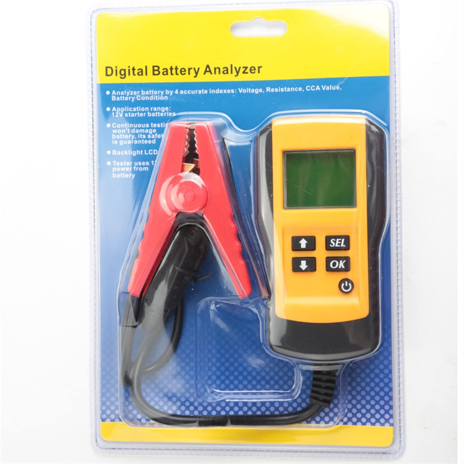 Comprobador de baterias, Probador de batería Tesajero de voltaje de batería de coche 12V Cca Detector instrumento de prueba de resistencia interna AE300 Herramienta de escáner for camión automático