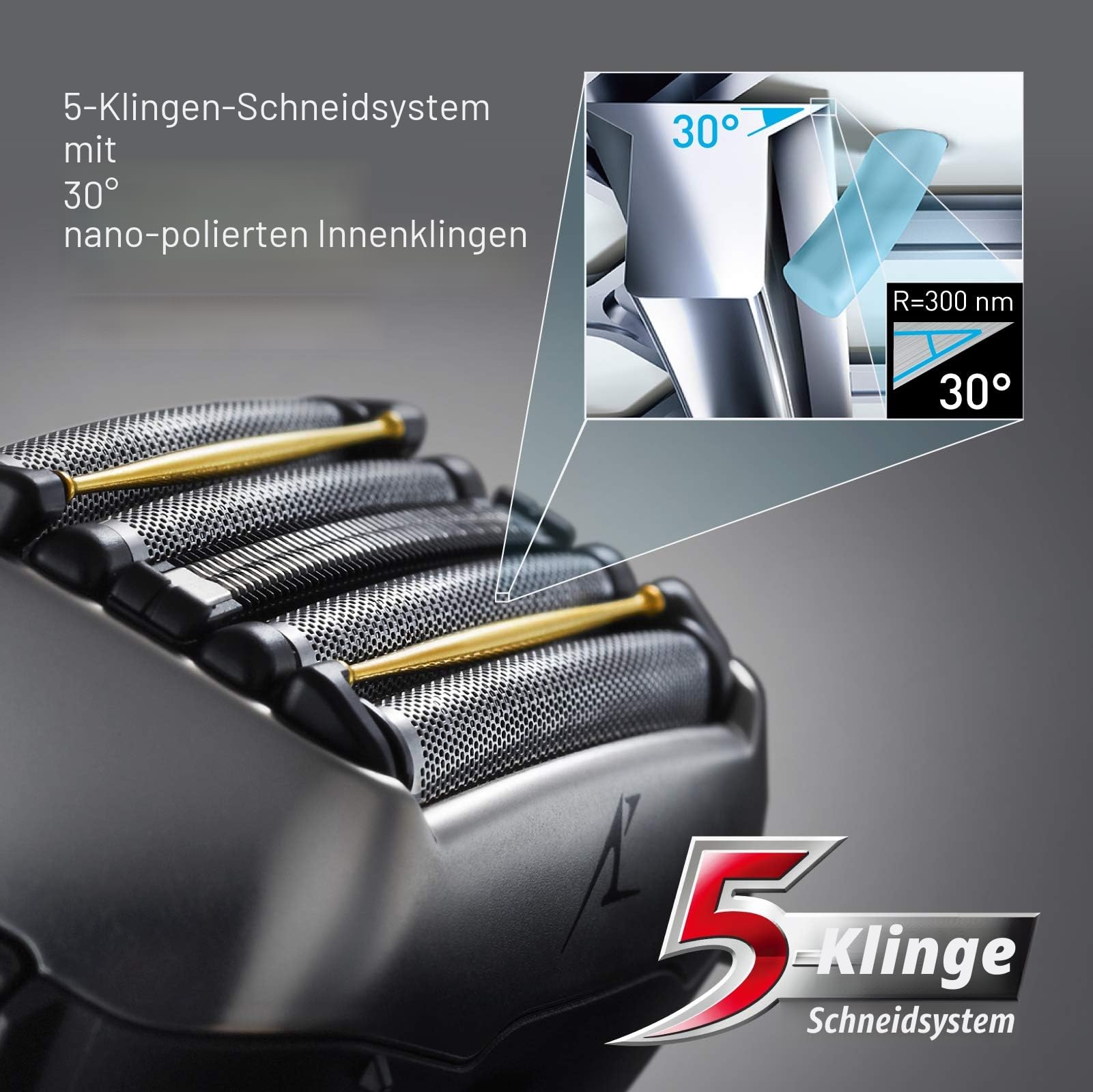 Panasonic Wes9177Y1361 Ersatz für Elektrorasierer für Herren, verschiedene Modelle Es-Lv9Q Es-Lv6Q Es-Cv51, Schwarz