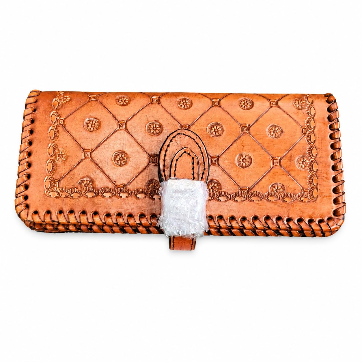 Women Genuine Leather Wallet Purse – Handmade Vintage Clutch Purse with Card Slots, ID Window & Brass Fittings, Compact Money Organizer (Tan)-image-25
