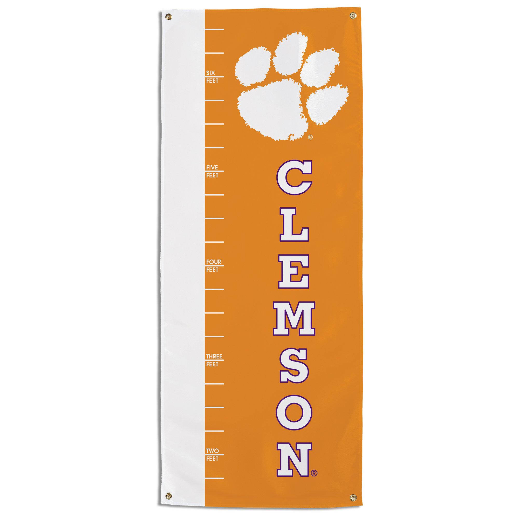 NCAA Clemson Tigers Growth Chart Banner, Orange