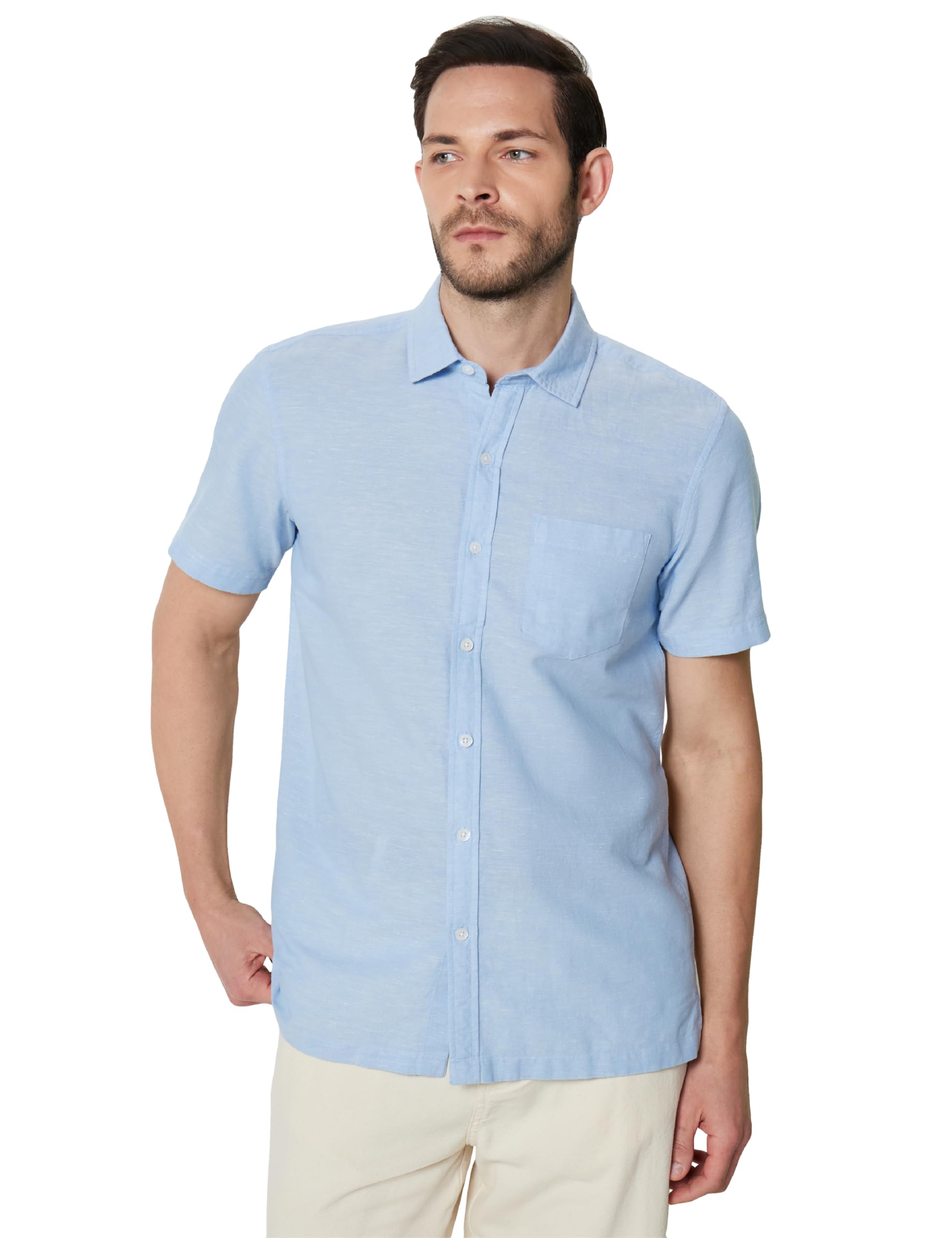 Men's Cotton Linen Casual Shirt - Regular Fit | Half Sleeve (Available in Plus Sizes)-image-27