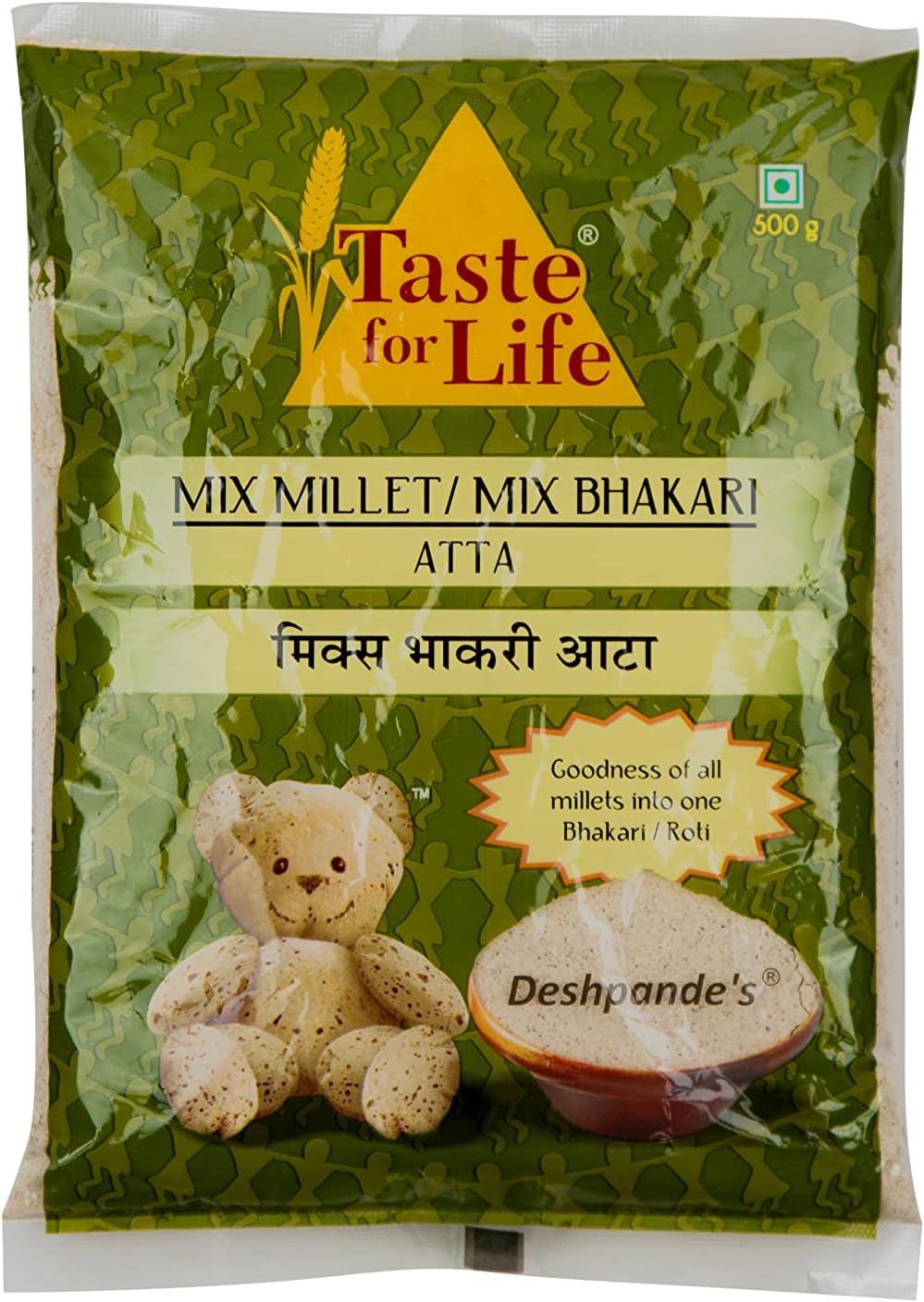 Taste for Life Mix Bhakari Atta - Blend of Millets for Delicious Bhakari Roti...