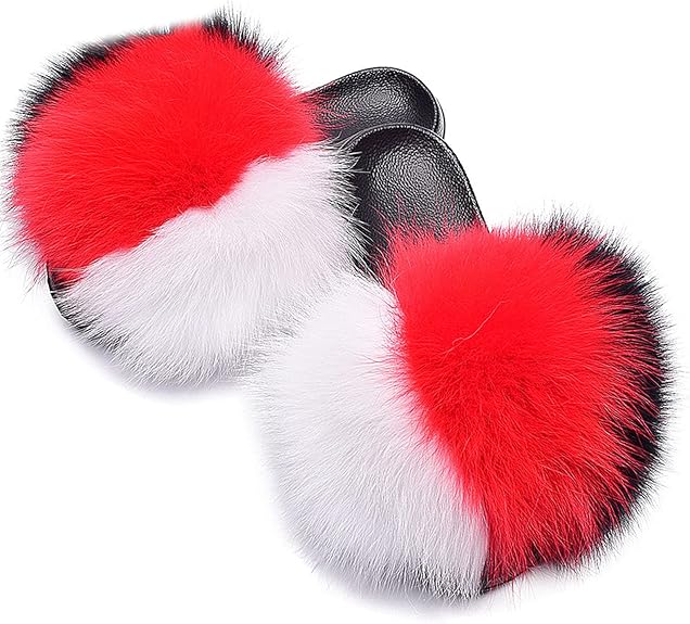 big fluffy fur slippers