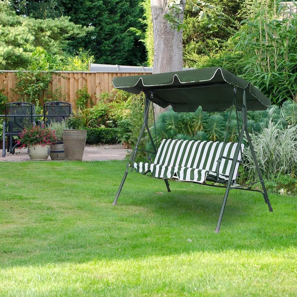 Copertura impermeabile di ricambio per dondolo da giardino a 2-3 posti, resistente ai raggi UV, colore beige, 190 x 120 x 15 cm, perfetta per amache