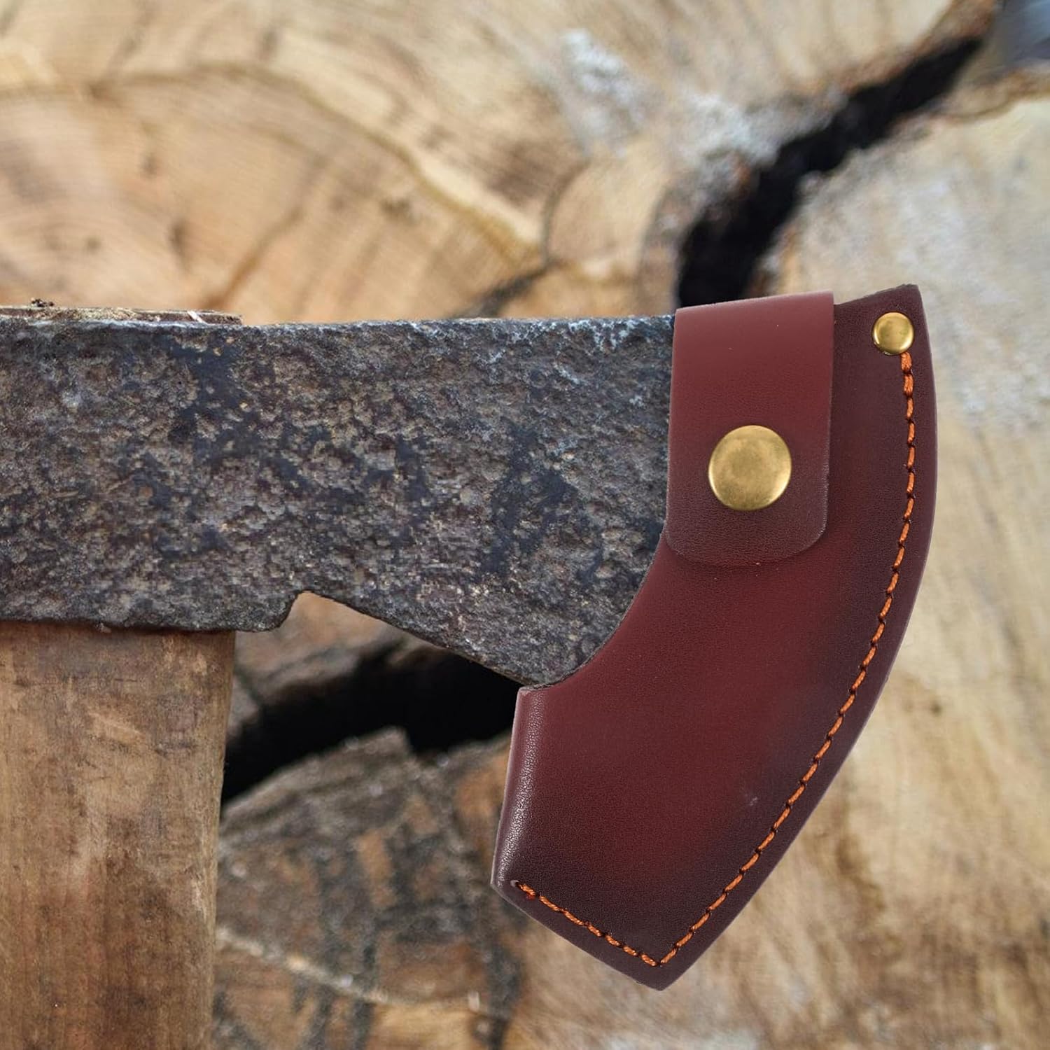 Ax Protector Hatchet Protective Cover Hatchet Cover Camping Head Cover Pu Hatchet Protector Tools