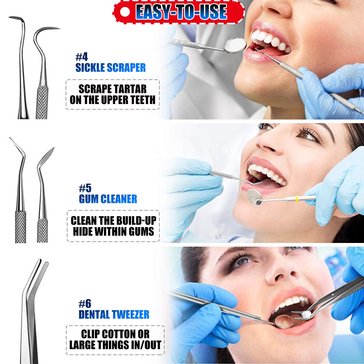 Dental Tools, Plaque Remover for Teeth, Professional Dental Hygiene