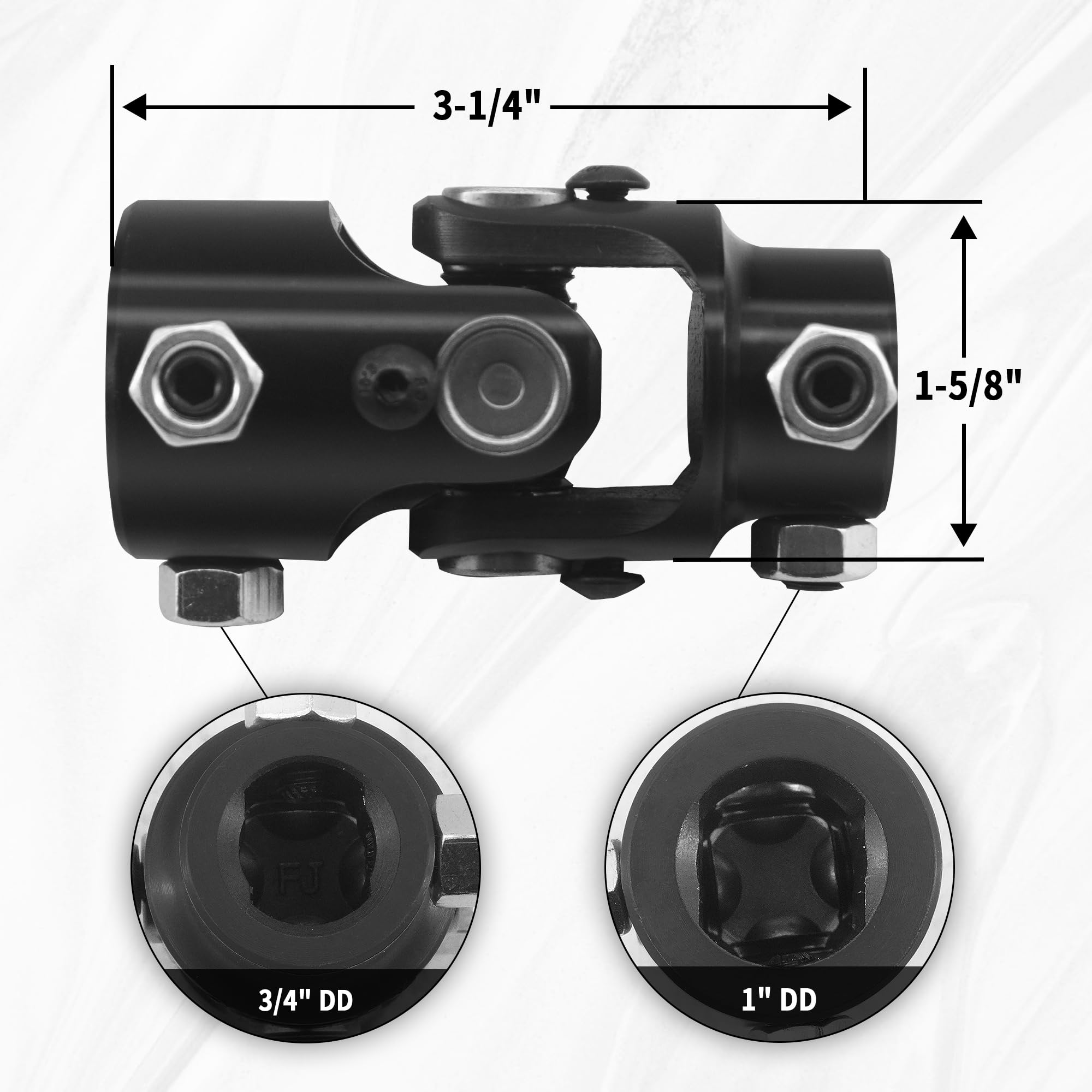 Eje Junta U Dirección 3/4 Pulgadas Acero Junta Universal (Cardán) Para  Dirección - 3/4