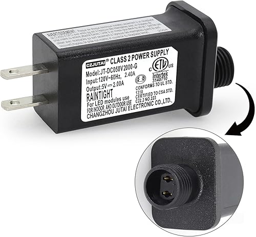 Miniatura 1 de PremierAdapter CZJUTAI JT-DC050V1000 5V1A JT-DC050V2000 JT-DC050V3000 IP44 Controlador LED de bajo voltaje CA de repuesto para cadena de luz, luz de