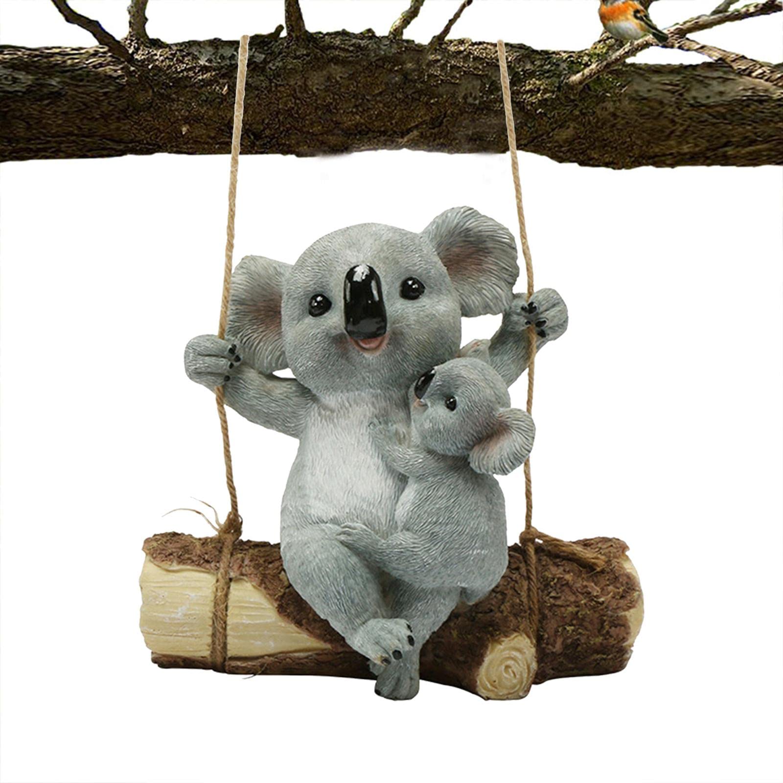 Tuelaly, Statuetta Da Appendere A Forma Di Panda E Koala, In Resina, Per Decorazione Da Giardino, Per Casa O Casa - Foto 2