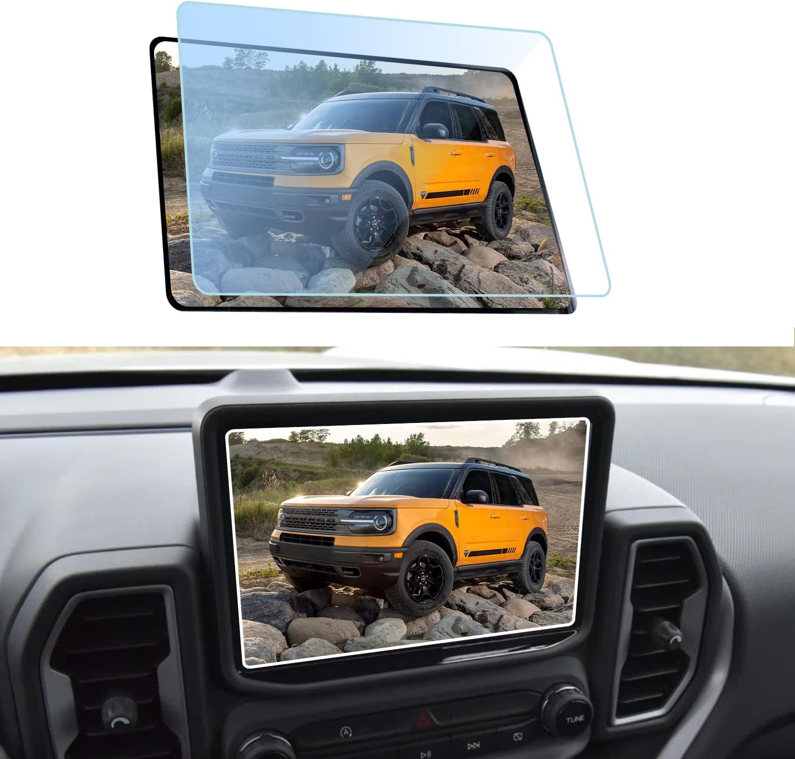 GFJNFG Bronco Sport Tempered Glass Screen Protector for 2023 2022 2021 Ford Bronco Sport 8 Inch Touchscreen Sync 3 Navigation 9H Hardness Anti-Explosion