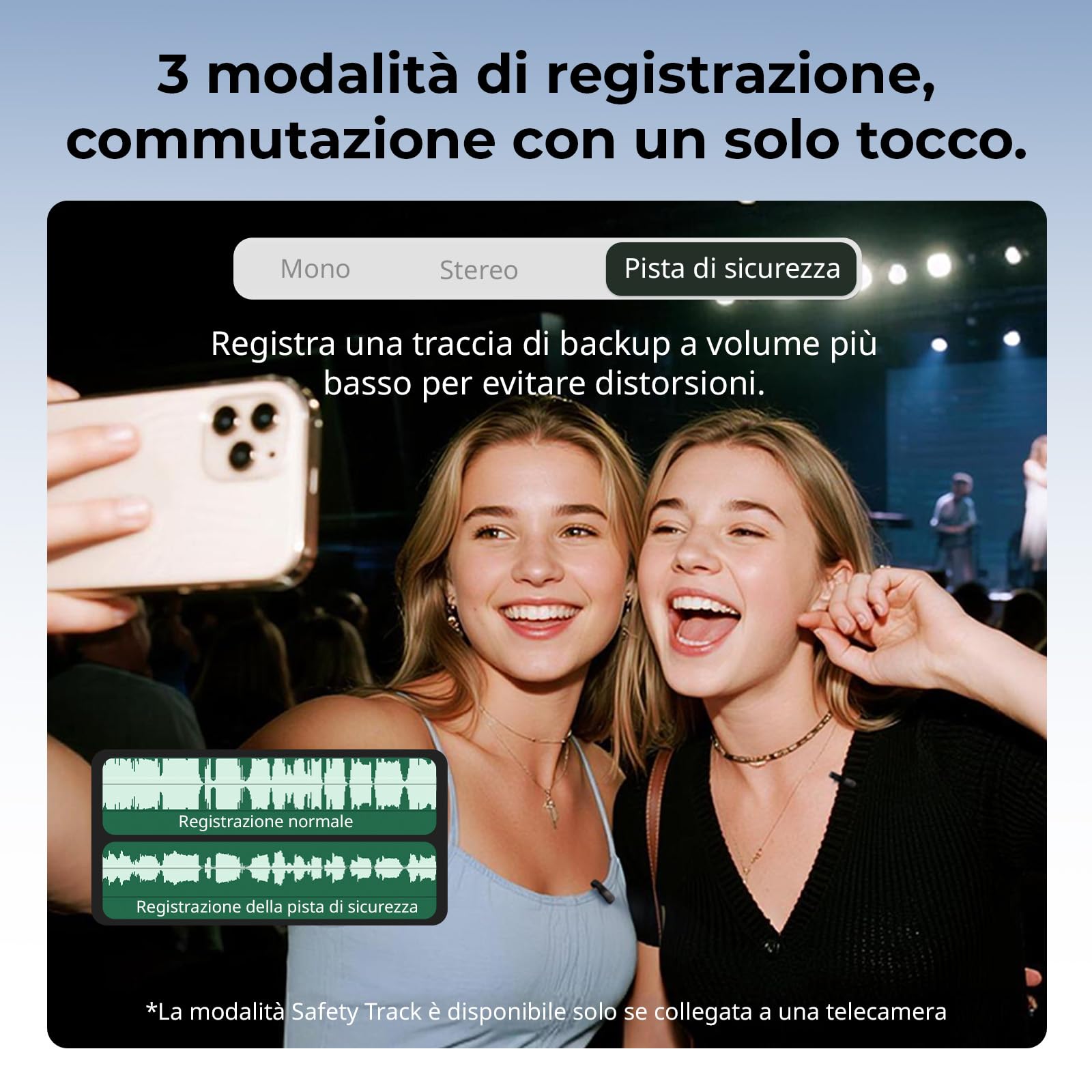 SMALLRIG Microfono Wireless S70-C2 con Adattatore USB-C per Telefoni/ Tablet, Microfono Invisibile e Leggero per il Vogging, Registrazione di Alta Qualità a 48 kHz/24 bit, Riduzione del Rumore - 5717