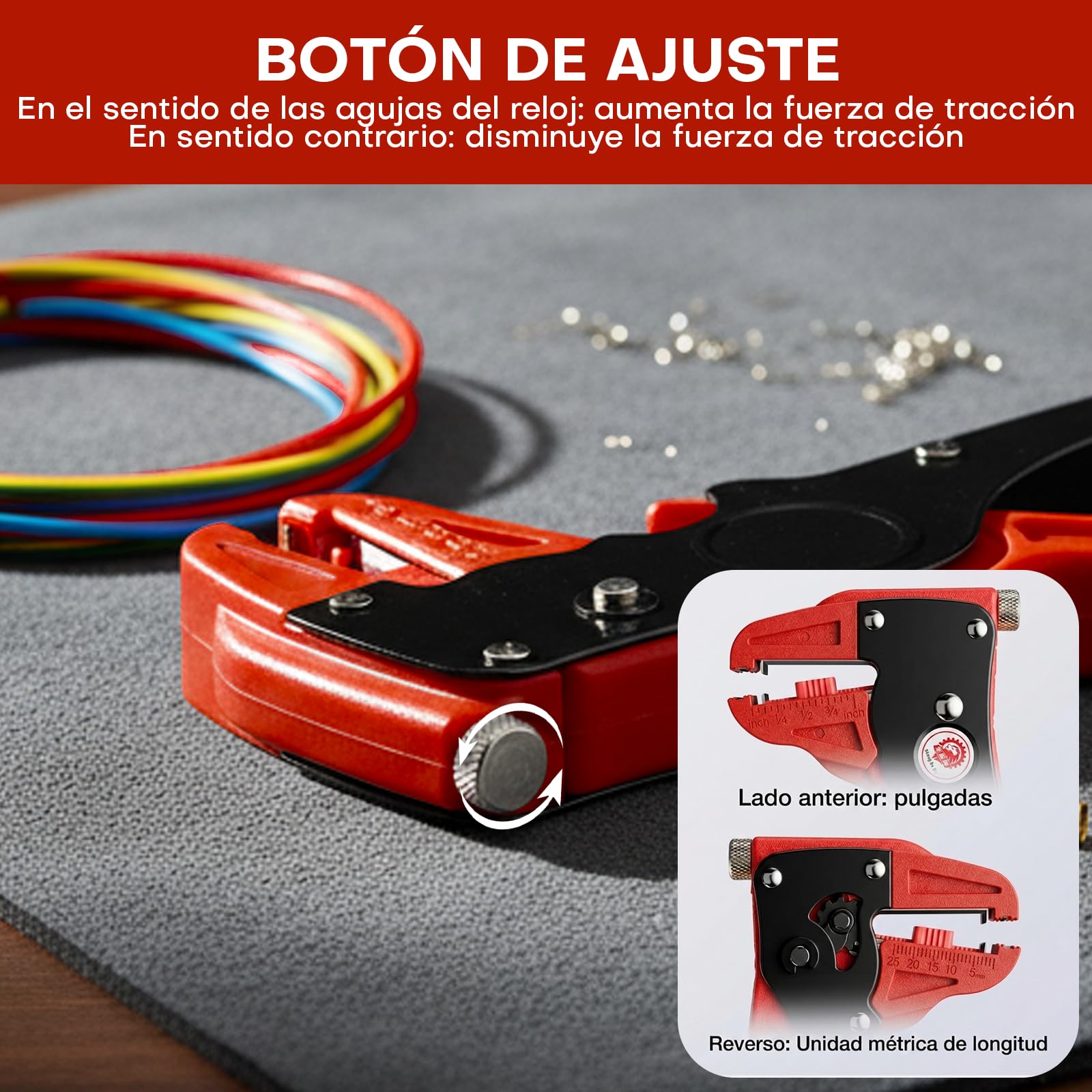 Samos® Pelacables Automático Profesional 0,2–6mm², Pelador de Cables Eléctricos Multifunción 2 en 1, Wire Stripper Preciso para Electricista, Herramienta Corte y Pelado Cable
