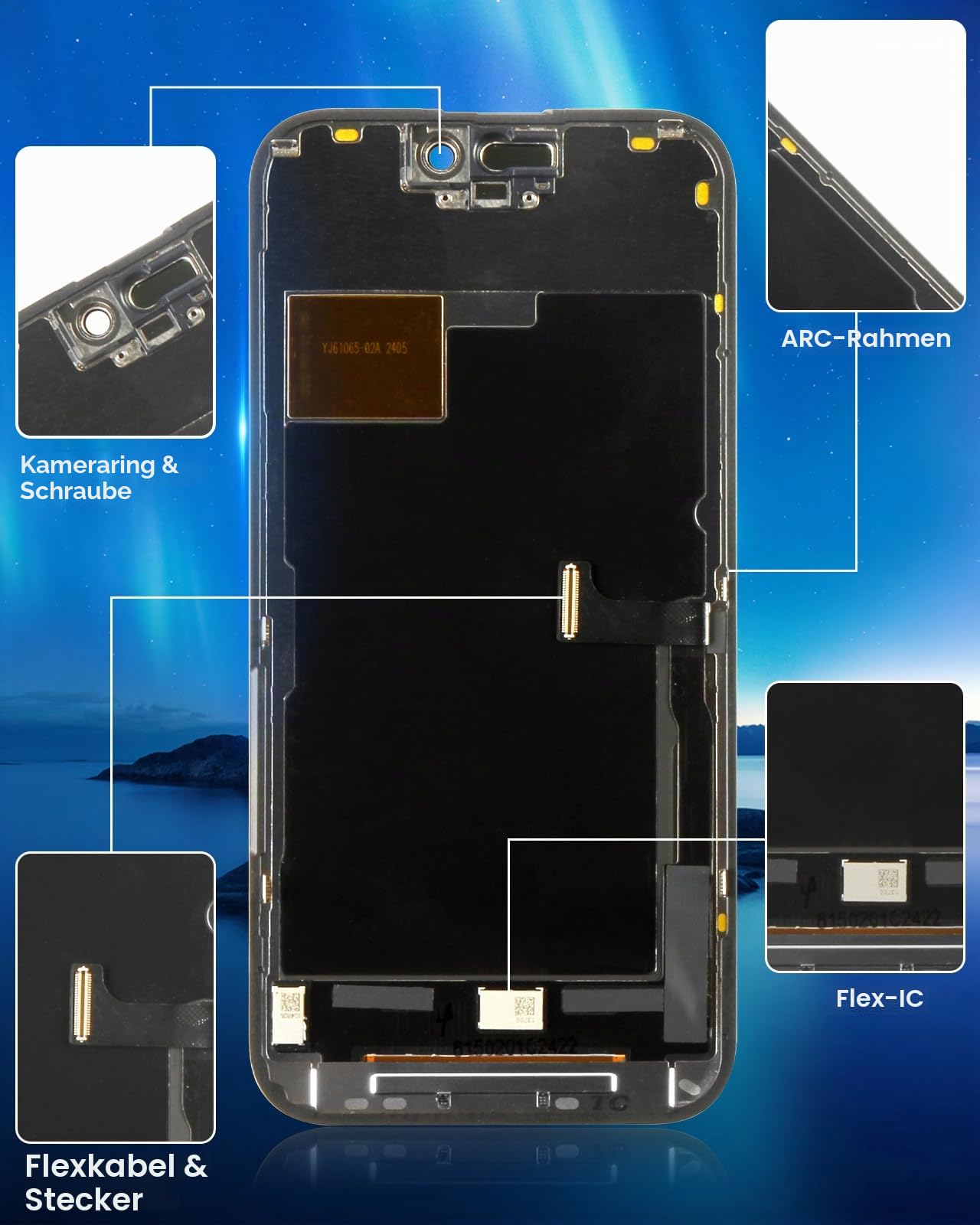 ARSSLY Incell Display für iPhone 15 Pro LCD Display für iPhone 15 Pro Display Ersatz für iPhone 15Pro A2848 A3101 A3104 A3102 Touchscreen Digitizer Assembly mit Reparatur Kit (6,1 Zoll, schwarz)