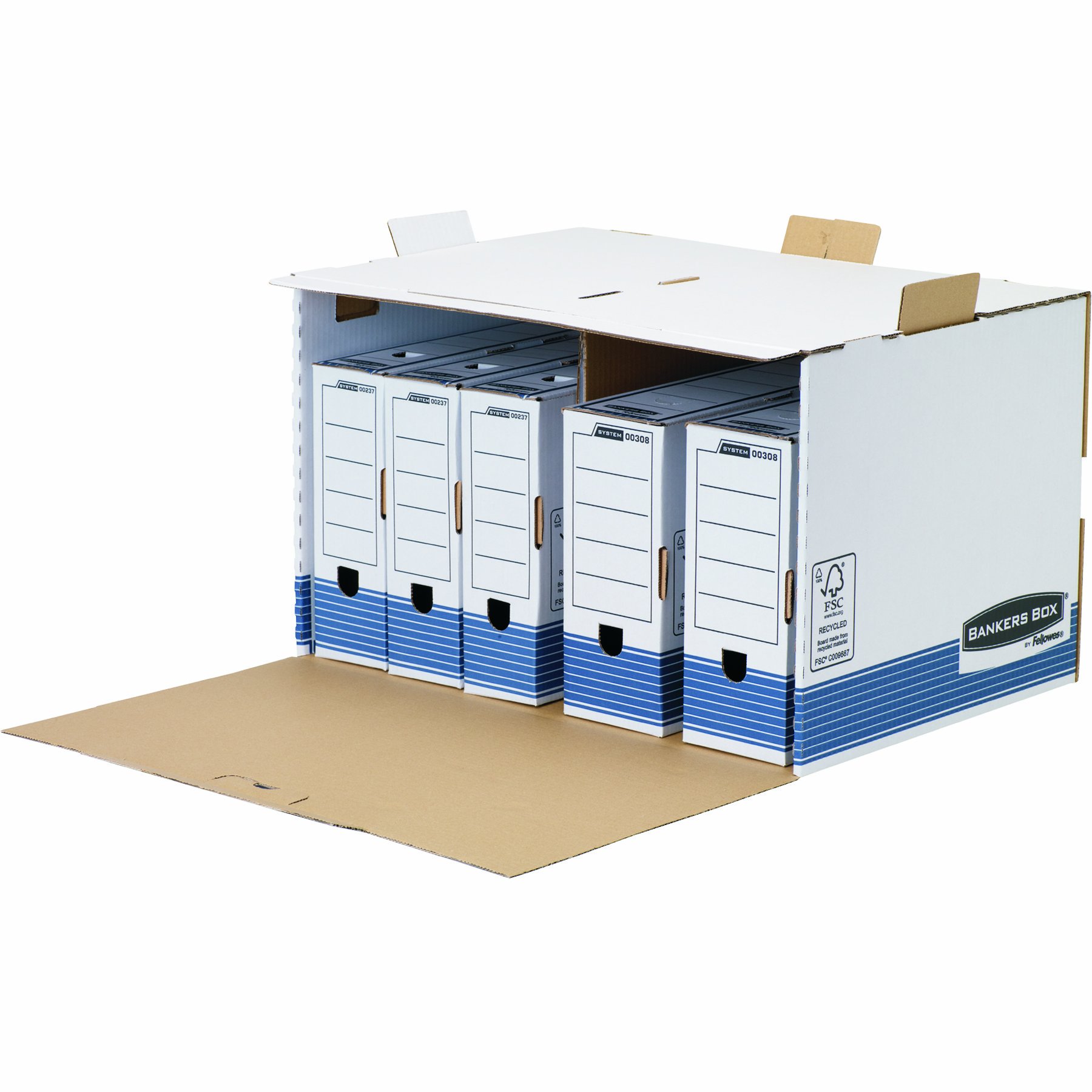 Bankers Box 0029901 Contenitore Storage System, FSC, Confezione da 5 Pezzi