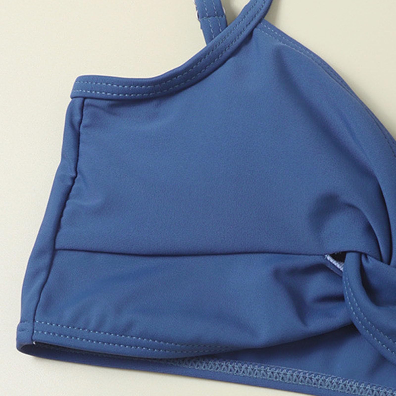 Generisch Bañador para niña, traje de baño de dos piezas, traje de baño para niña, traje de baño de dos piezas S Cos para niñas con acolchado en el pecho