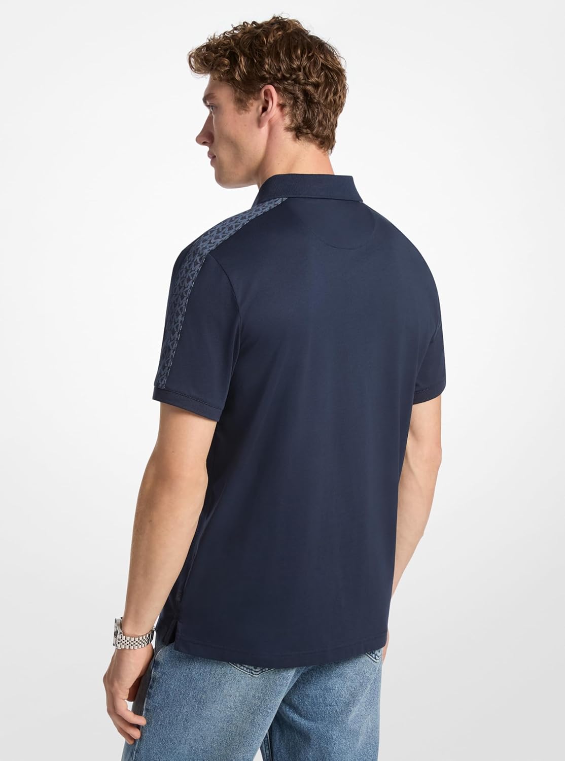 Michael Kors Mens Mk Signature Shoulder Logo Polo - Image 2