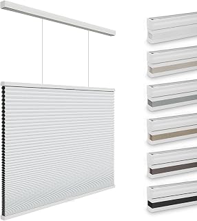 Changshade Blackout Top Down Bottom Up Cellular Shades, Cordless Honeycomb Blinds for Bedroom, Nursery & Bathroom, Total Privacy, 34.5" W × 72" H,White