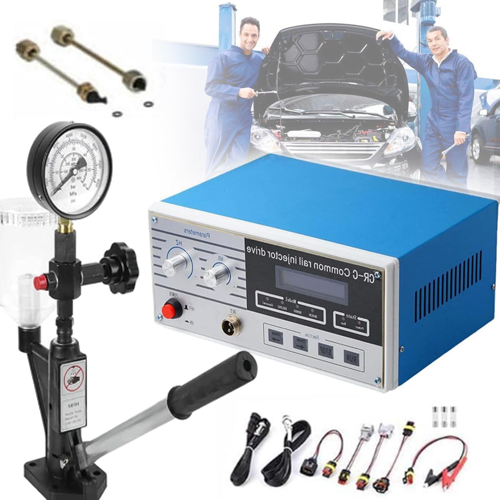 Kit di Compressione del Tester dell'iniettore Diesel,Tester dell'iniettore Common Rail,Iniettore Common Rail Diesel, Strumento di iniezione, per iniettori elettromagnetici