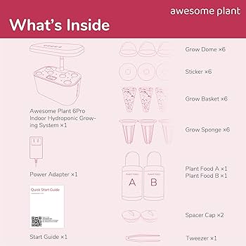 Amazon.com: Awesome Plant 6Pro Hydroponics Growing System Kit (6