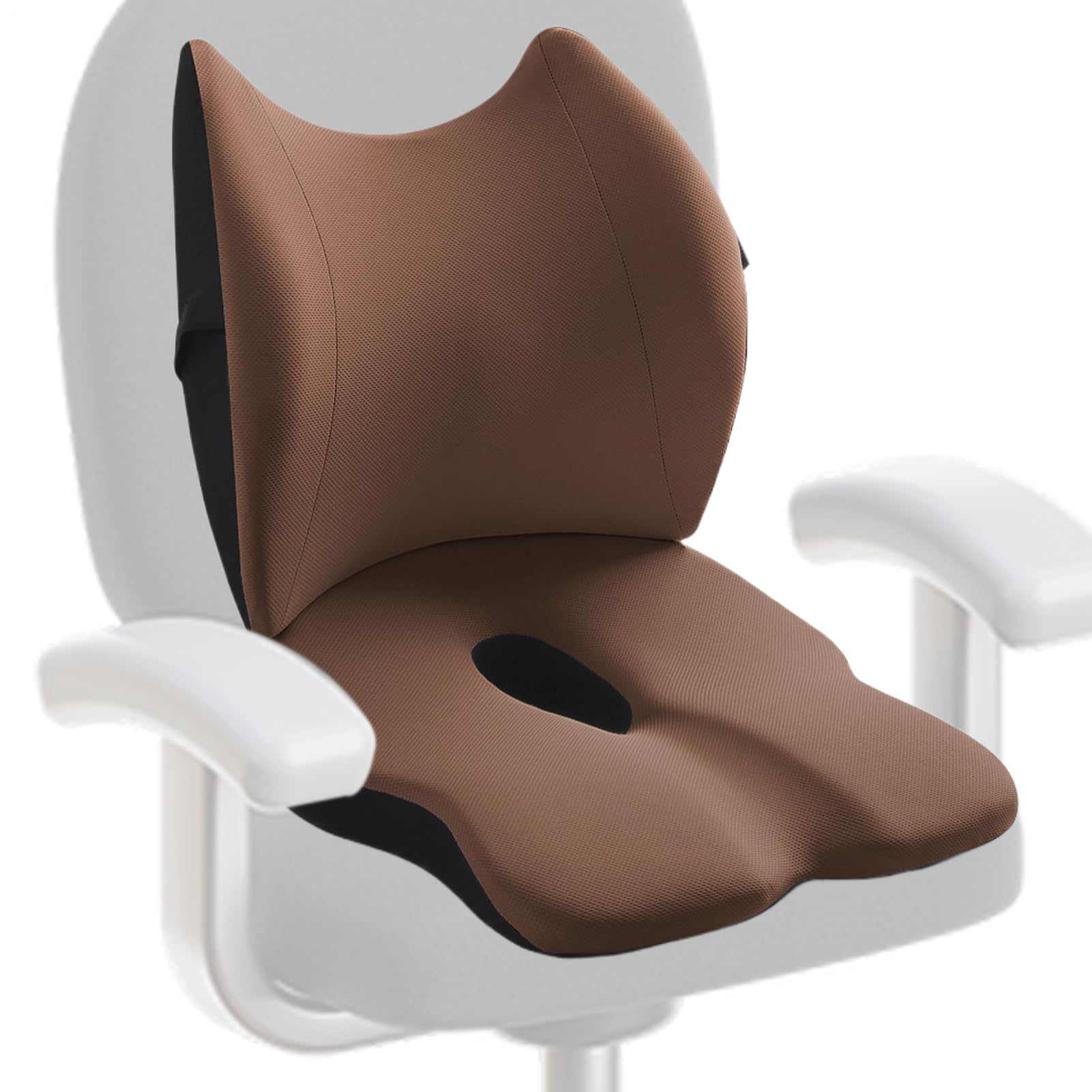 Cuscino imbottito per sedia Supporto Lombare e Schienale Antiscivolo | Sedile Cuscino Per Seduta Antiscivolo E Poggiaschiena Unisex Uso Auto Scrivania Sedia Ufficio Casa