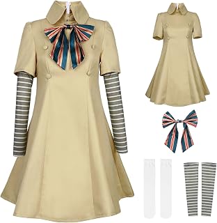 Megan Costume for Kids Dress M3gan Horror Film Cosplay Outfit with Socks Bag girls megan costume Halloween