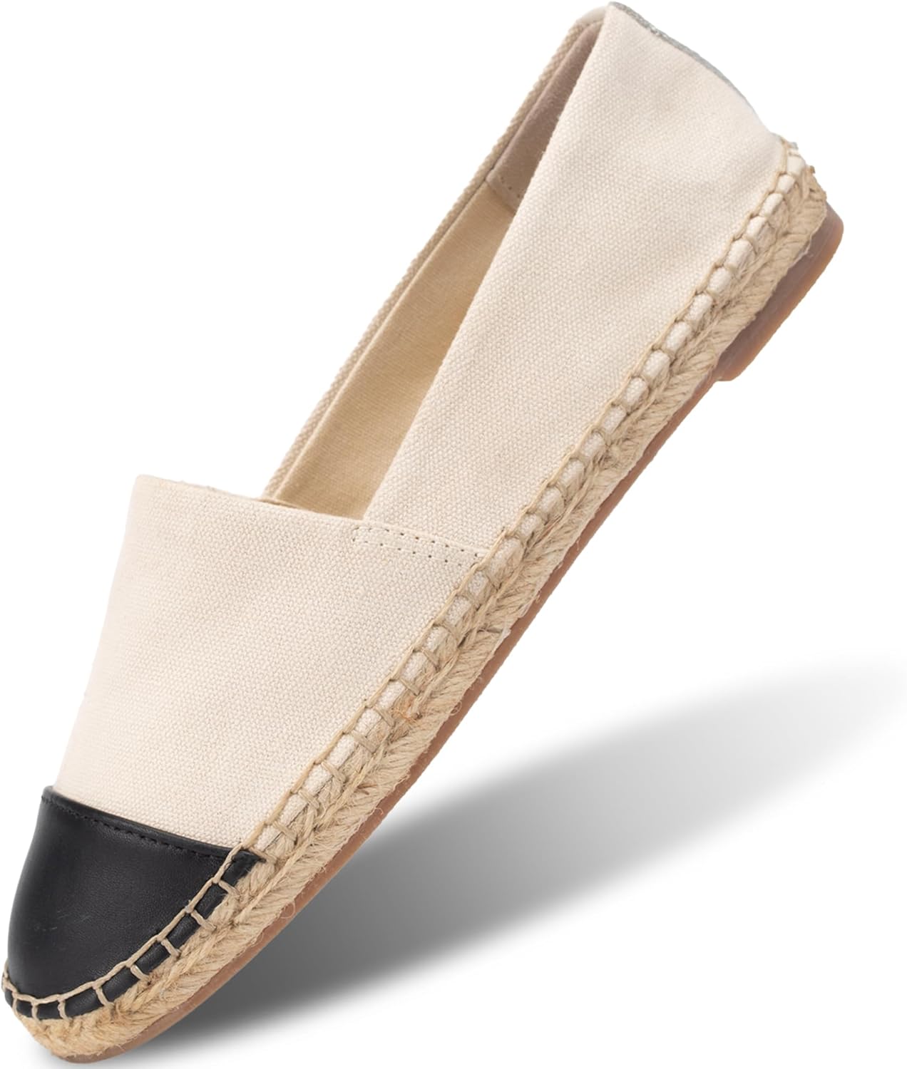 Womens Espadrille Flats - Comfortable Canvas Design