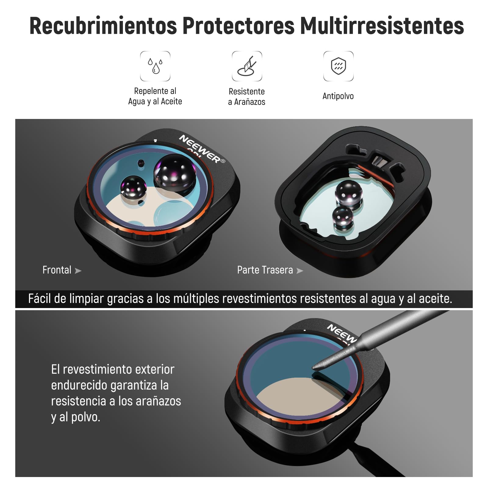 Neewer Juego de filtros ND y CPL compatibles con DJI Mini 4 Pro, paquete de 8 filtros de lente polarizador UV CPL ND8 ND16 ND32 ND64 ND128 ND256 CPL, polarizador de densidad neutra para drones, vidrio