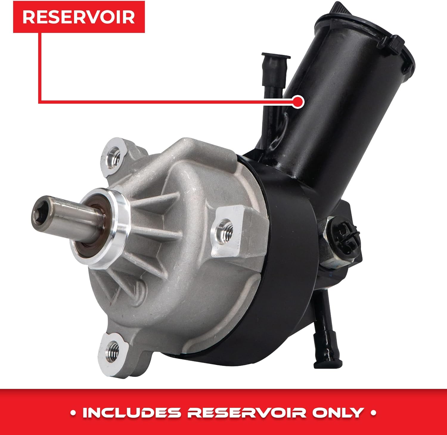 47306 NEW Power Steering Pump with Reservoir - for 2003-00 Ford Excursion, F250, F350, F450, F550, 97-90 Ford Super Duty; V-8 7.3 L DIESEL ENG.