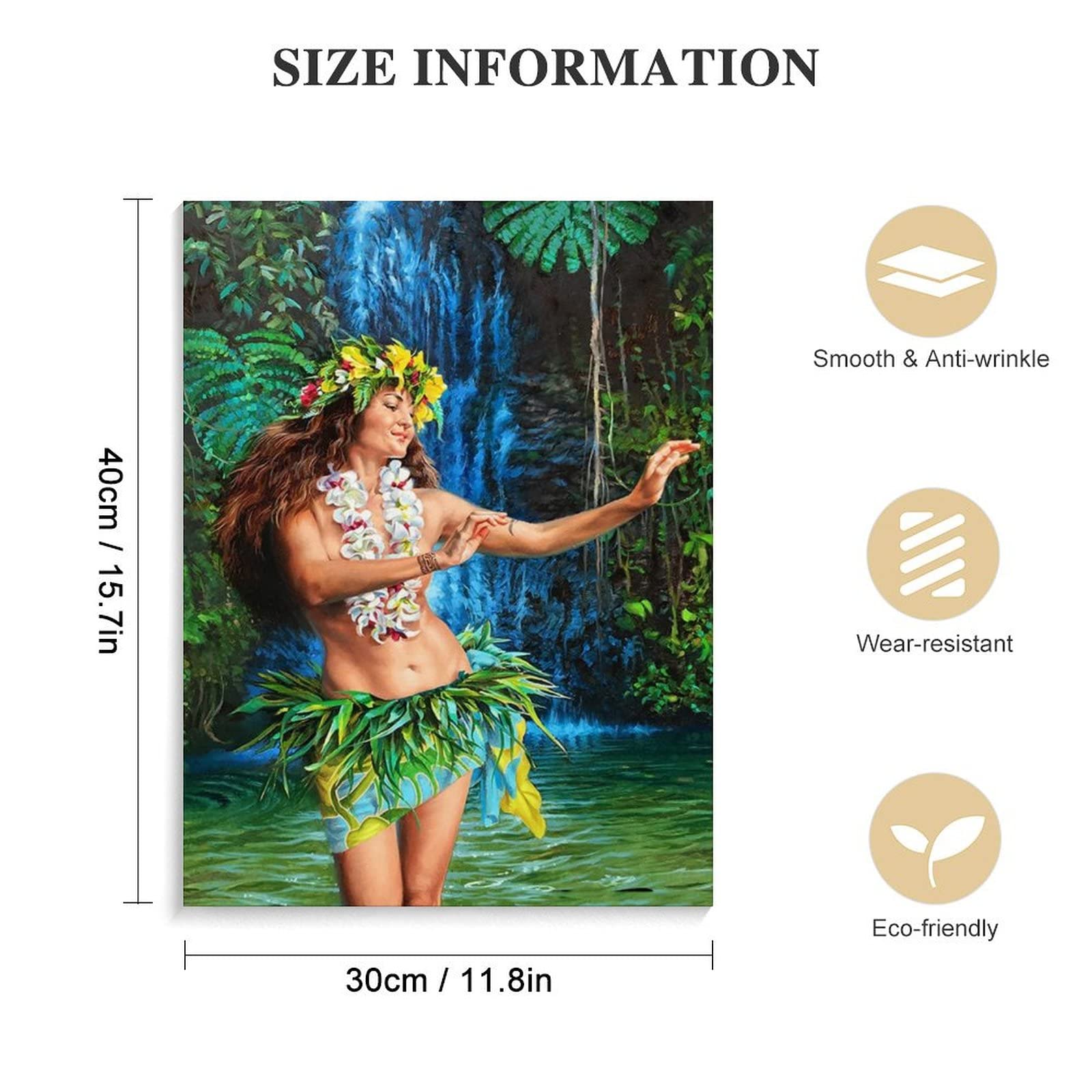 Sexy Hawaiian Hula Girl Wall Art Vintage Tahitian Hot Girl Poster