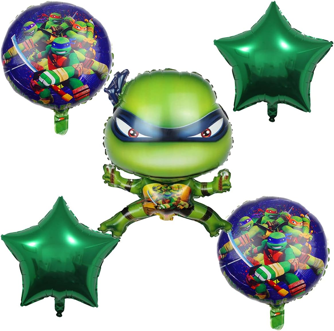 5PCS Teenage Mutant Ninja Turtles Party Teenage Mutant Ninja Turtles Balloons for Birthday Party Baby Shower Decorations