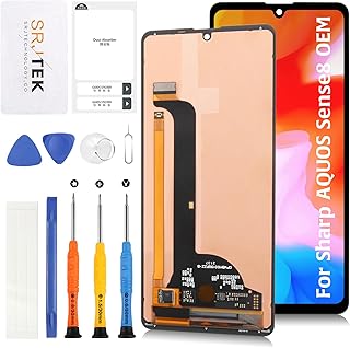 SRJTEK For Sharp AQUOS Sense8 SH-54D SHG11 液晶パネル【取り外し品/背膠あり/完全動作保証】 シャープ アクオス Sense8 画面交換修理用 タッチパネルセット 6.1インチ LCDディスプレイタッチスクリーン デジタイザー +修理ツールキット
