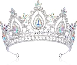 SWEETV Queen Crown for Women,Wedding Tiara for Bride,Princess Tiara,Quinceanera Pageant Crown Diadem