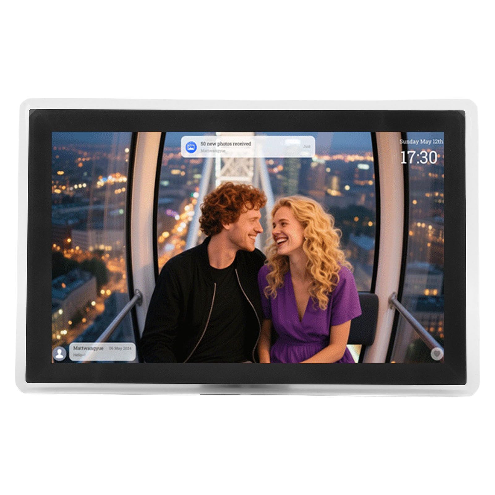 Sxhlseller 15,6 Zoll Digitaler Wandplaner WiFi, Full HD Touchscreen Display, Intelligenter Familien Organizer für Familienpläne, Essensplaner (EU)