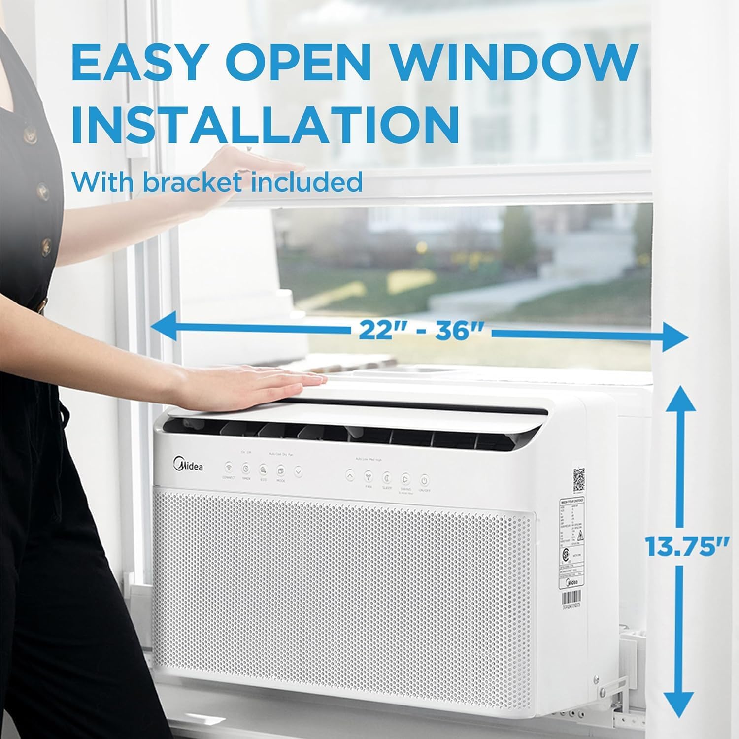 Midea 12,000 Btu U-Shaped Smart Inverter Window Air Conditio...