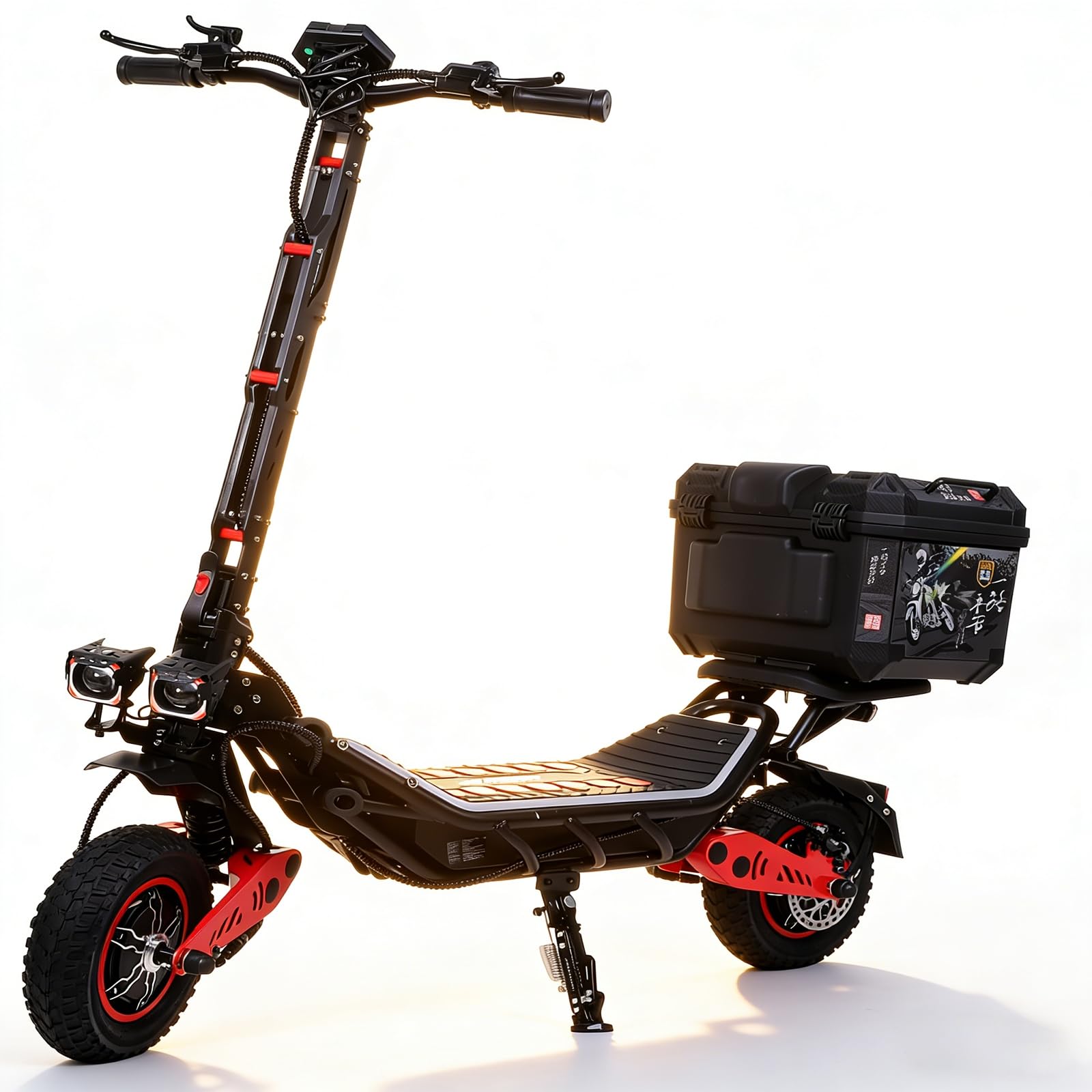 HWWH P10 Patinete Eléctrico Doble Motor | Batería Litio 60V 28Ah, Autonomía 70-80km, Carga máxima 150kg, Ruedas inflables 12", Frenos hidráulicos dobles