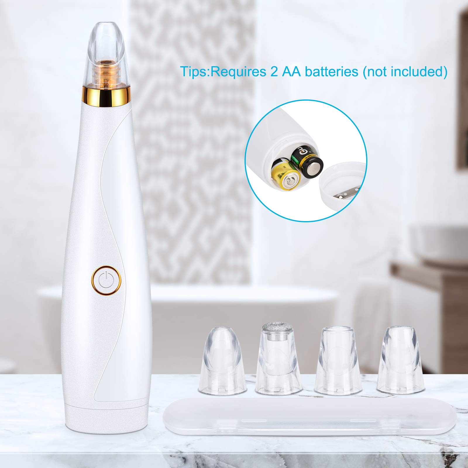 Blackhead Remover Poro Aspirapolvere, 2021 Aggiornato Poro Cleaner Comedo Extractor, kit di rimozione punti neri Strumento di aspirazione con 5 sonde livello di aspirazione per tutta la pelle